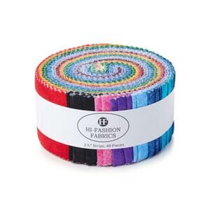 Rainbow Brushstrokes Jelly Roll by Hi Fashion Fabrics